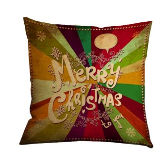 Yazilind Christmas printing pattern decorative pillowcase room sofa home 45*45CM/17.55*17.55 inch