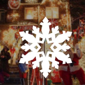 DIY Snowflake Sticker Merry Christmas Wall Sticker Home Decor Shop Store White