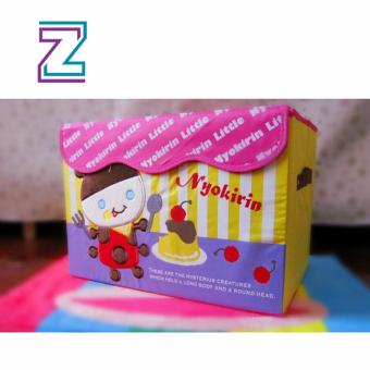 Jlove Lovely Waterproof Cartoon Storage Box Toy Snacks Clothes Organizer With Cap ( Bee ) - intl