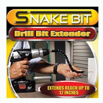 Snake Bit Drill Extender - Alat Bor Obeng Lengkap 90° Dengan Mata Obeng 6 Pcs