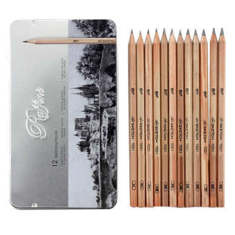 Upgrade 12 pcs Assorted Size Art Artistic Professional Drawing Sketch Wooden Pen Pencils in Box 9B 8B 7B 6B 5B 4B 3B 2B HB H 2H 3H - intl