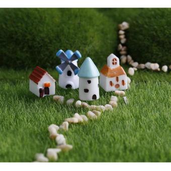 Beauty Garden Miniature Stone House Landscape Ornament Decoration Random Color - intl