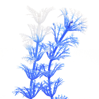 Sporter White Blue Plastic Grass Underwater Ornament