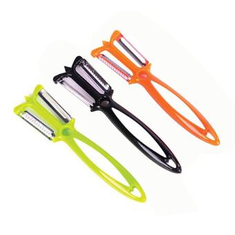 Multi Functional Vegetable Fruit Peeler Cutter Slicer Kitchen Tools Gadgets Random Color - intl