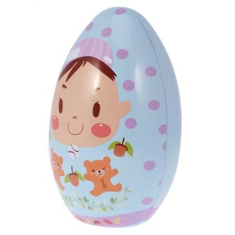 BolehDeals Metal Easter Egg Candy Storage Tin Box Tea Cookies Seeds Organizer Case #1 - intl