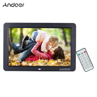 Andoer 12\" Wide Screen HD LED Digital Picture Frame Digital Album High Resolution 1280*800 Electronic Photo Frame with Remote Control Multiple Functions Including LED Clock Calendar MP3 MP4 Movie Player Support Multiple Languages - intl