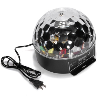 Crystal Magic Ball Sound Activated LED Disco Lamp with DMX512 - Multi-Color