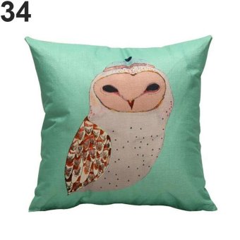 Broadfashion Fashion Tree Flower Print Throw Pillow Case Cushion Cover Home Sofa Decoration (#34) - intl