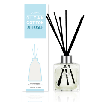 Luxor Aroma Reed Diffuser Clean Cotton 200ml Bottle + 5 Reed Sticks - Intl