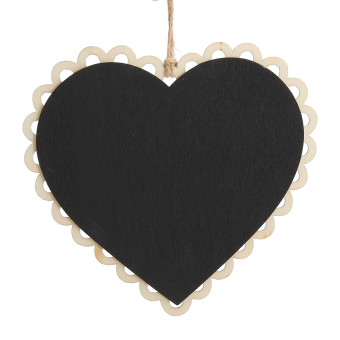 Mini Hanging Message Board Note Door Wall Hanging Home Shop Blackboard Decal New Heart - Intl