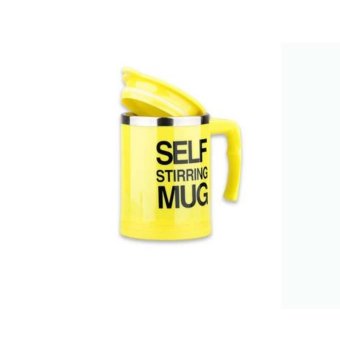 Self Stirring Coffee Cup Mugs Electric Coffee Mixer Automatic Self-Stirring Mug Mixing Drinking Cups 400ml -Yellow - intl