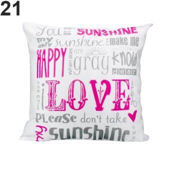 Broadfashion Fashion Print Throw Pillow Case Cushion Cover Home Sofa Decoration (#21) - intl