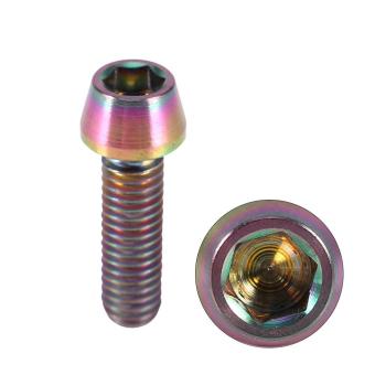 Titanium Alloy Titanium Tapered Head Bolt Screw With Washer For MTB Bicycle(colorful/M6x20) - intl