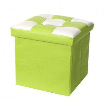 JLove Colorful Checked Storage Box Multipurpose Storage Chair (Green S) - Intl