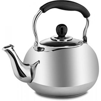 GPL/ Stainless Steel Tea Pot Kettle - Polished Mirror Finish Vintage Style Small Teapot to Boil Hot Water on Stovetop for Coffee and Teas in Easy to Pour Classic Cookware by Pro Chef Kitchen Tools/ship from USA - intl