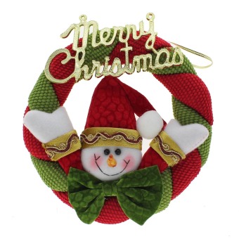Vanker Santa Claus Snowman Christmas Wreath Hanging Ornament Decoration Pendant Gift Snowman