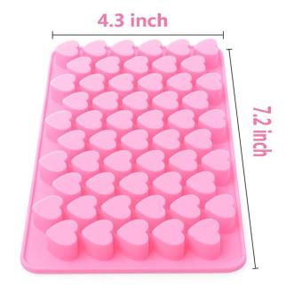 M-HG011 Global Mini Heart Shape Silicone Ice Cube Chocolate Mold Pink - intl