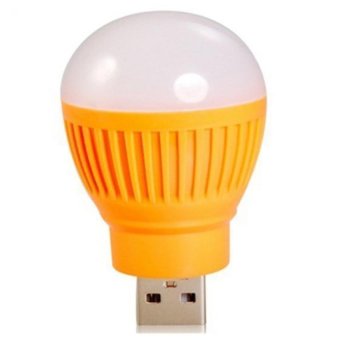 LED Mini USB LED Night Light Ball Bulb - Orange