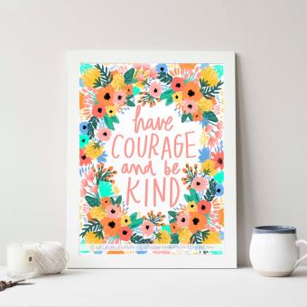 Frame Motivasi Do All Things With Kindness (A-34) Putih