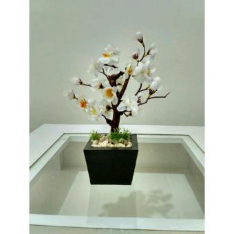 TheBogs' Hiasan Meja Bunga Artifisial Unik Sakura Mini Mungil