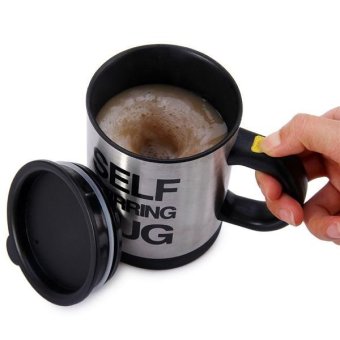 Double Insulated Self Stirring Mug 400ml Double Insulated Self Stirring Mug Electric Coffee Cup Perfect Souvenir - intl