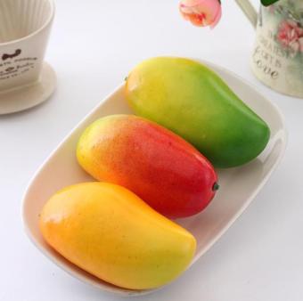 Home Decoration 5pcs Artificial Mango High Simulated Fruits with Light Foam Material Artificial Food for Shop Photography Tool - intl