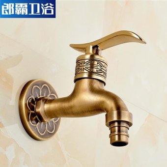 4-Port,washing machine taps extension Cu all spool Continental Express open faucet bath golden crown antique washing machines, square antique - intl