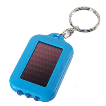 Buytra Rechargeable Flashlight Solar Mini LED Blue