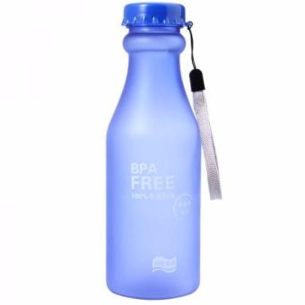 Tokuniku Colorful BPA Free Sport Water Bottle 550ml - Biru Tua
