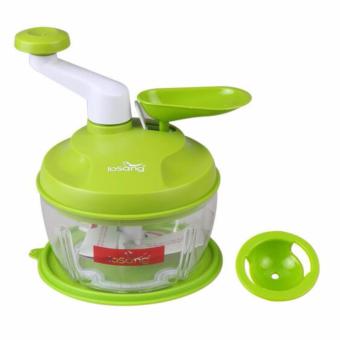 Hand Operated Multi-functional Vegetable Processor Chopper Salad Maker Slicer (Green) - intl