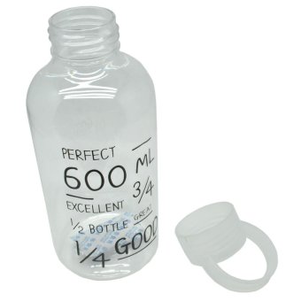 Klik Botol Minum Plastik 600ml (Random Printing) - SM-8411 - Transparan