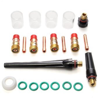 22 Pcs Welding Torch Stubby Gas Lens Glass Cup Kit For TIG WP-17/18/26 Series - intl