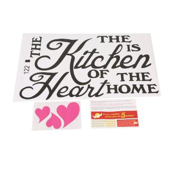 Ai Home The Kitchen Is The Heart Of The Home Quote Wall Sticker Decal DIY Home Decor (Hotpink+Black)