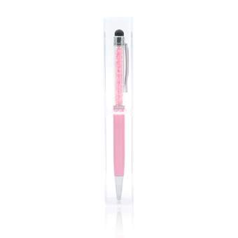 2 in 1 Multi-function Bling Rhinestone Stylus Touch Pen with Ballpoint Pen for iPad iPhone 6 6 Plus 5 5S 5C Samsung HTC Smart Phone Touch Screens Pink