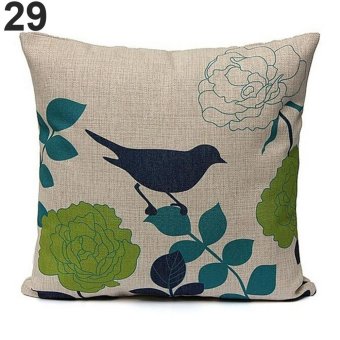 Broadfashion Fashion Tree Flower Print Throw Pillow Case Cushion Cover Home Sofa Decoration (#29) - intl