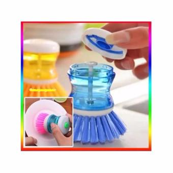 Alat Sikat Piring Penyikat Panci Inovatif Dispenser Sabun Cair Brush Soap Dispenser Alat Dapur Rumah Tangga Bersih Higienis Praktis Serbaguna