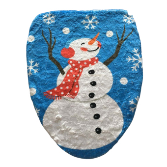 MagiDeal Snowman Christmas Closestool Cover Home Xmas Decor 2 - intl