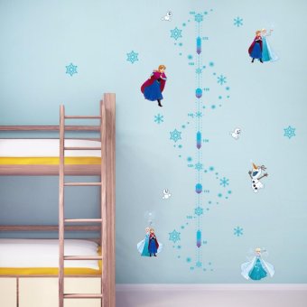 Catwalk Frozen Elsa Anna Height Chart Removable Wall Stickers Decal Kids Decor Nursery - intl