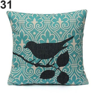 Broadfashion Fashion Tree Flower Print Throw Pillow Case Cushion Cover Home Sofa Decoration (#31) - intl