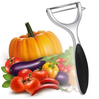 Multi-functional Fruit Peeler Vegetable Cutter Slicer Kitchen Tool Black Color Handle - intl