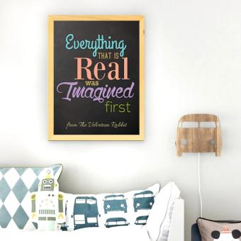 Frame Motivasi Everything that is real was imagined first