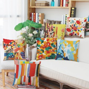 6 buah ditetapkan 45 cm x 45 cm sprei sarung bantal sofa Bantal Mobil bantal selimut dan dekorasi rumah
