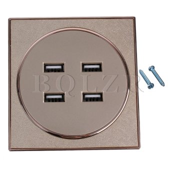 Harga 4-Port USB Wall Socket Charger Gold