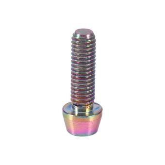 Titanium Alloy Titanium Tapered Head Bolt Screw With Washer For Bicycle(colorful/M6x20) - intl