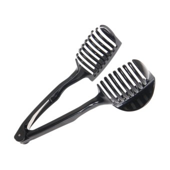 EOZY Tomato Slicer Fruits Cutter Egg Circular Slicer Multi-functional Food Clip Cooking Tool 1 Pcs (Black)