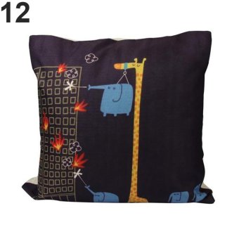 Broadfashion Fashion Tree Flower Print Throw Pillow Case Cushion Cover Home Sofa Decoration (#12) - intl