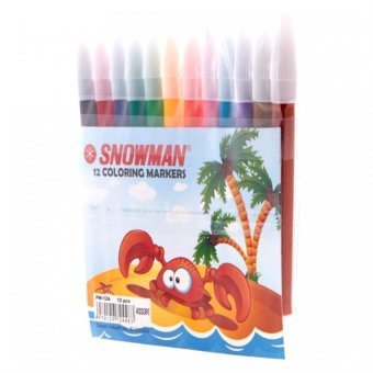 Snowman Spidol Warna 12 Warna 6 Paket