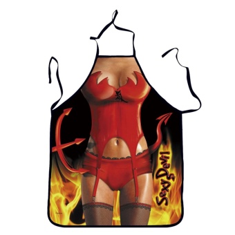 Jiayiqi Hot Sexy Devil Cooking Apron Chef Cookhouse Kitchen Accessories - intl