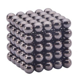 5 mm bola magnet manik-manik bola Cube Teka-teki Neocube mainan Inteligen - Hitam (125 buah)