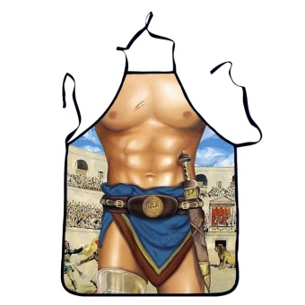 Jiayiqi Ancient Rome Brave Warrior Apron 2016 Newest Style Cook Kitchen Aprons - intl